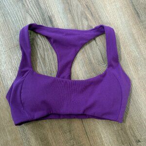 Alphalete Corinna Medium Impact Purple Racerback Sports Bra A/B Cup XS